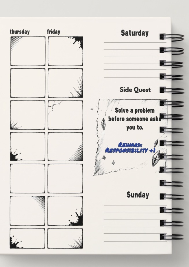 Weekly spread